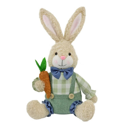 Lapin de Pâques en peluche assis, à utiliser comme décoration - image 11