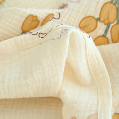 Ensemble pyjama tulipe et lapin en gaze de coton - image 12