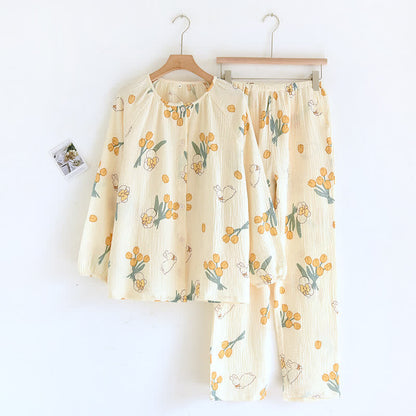 Ensemble pyjama tulipe et lapin en gaze de coton - image 10