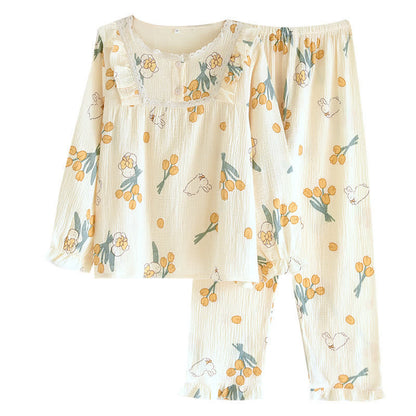 Ensemble pyjama tulipe et lapin en gaze de coton - image 8