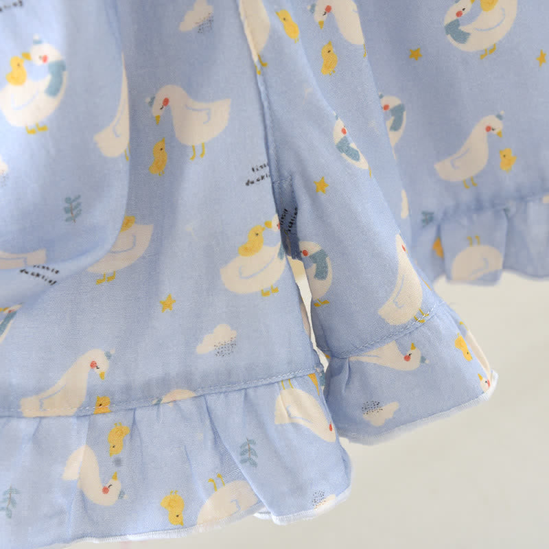 Pyjama sans manches en coton d'oie bleu - image 7