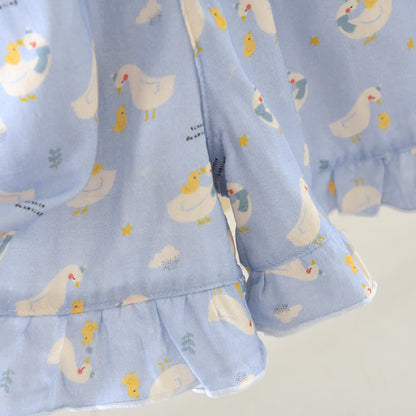Pyjama sans manches en coton d'oie bleu - image 7