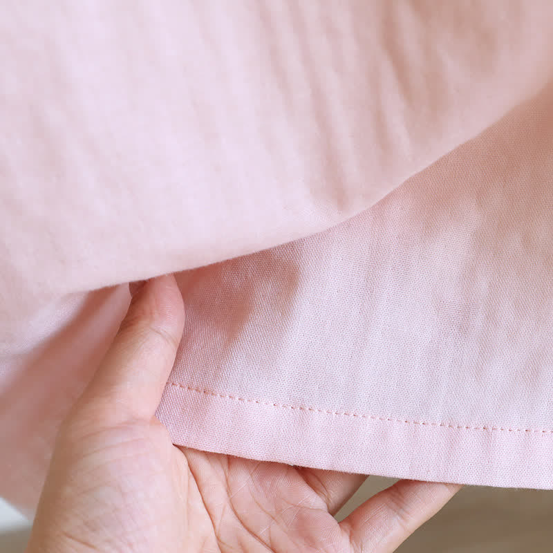 Chemise de nuit minimaliste, unie et sans manches, en coton - image 13