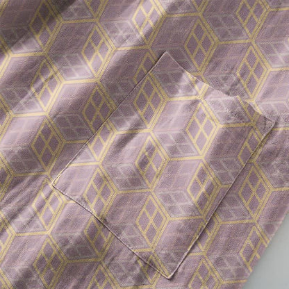 Peignoir en coton à motif hexagonal géométrique, confectionné à partir d'un tissu en coton double couche. - image 6