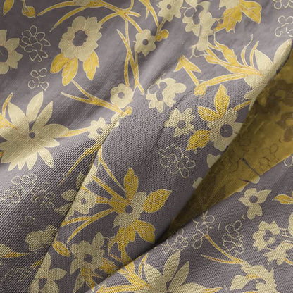 Peignoir vintage en jacquard de coton rustique à motifs floraux - image 27