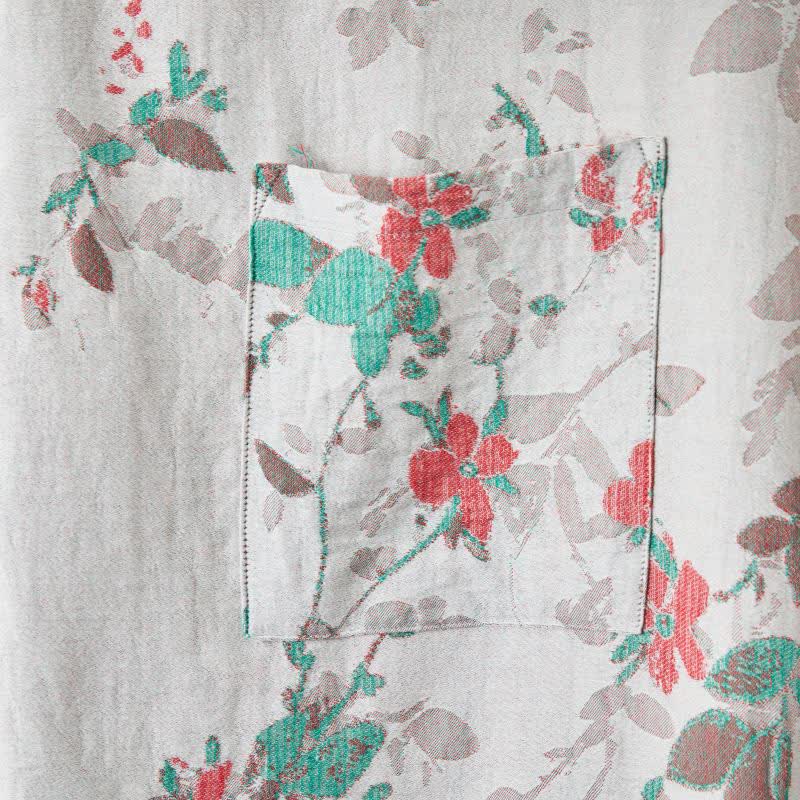 Peignoir de style kimono en gaze de coton à motif floral vintage - image 12
