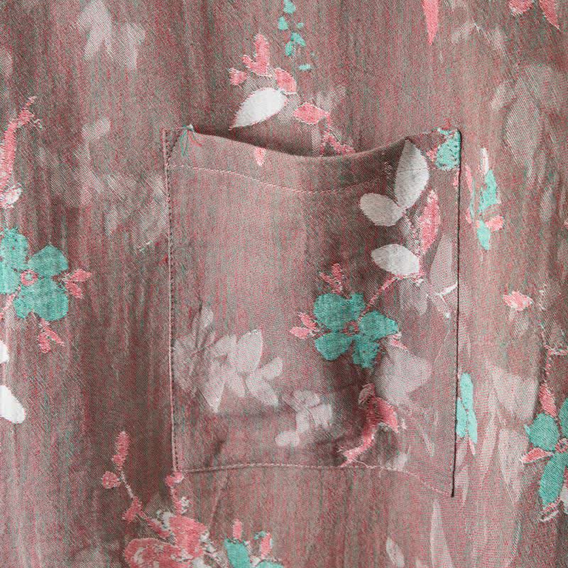 Peignoir de style kimono en gaze de coton à motif floral vintage - image 5