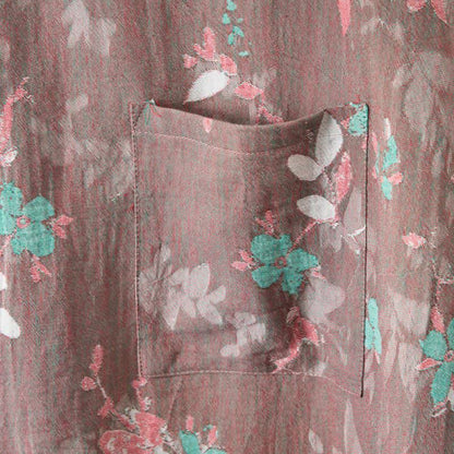 Peignoir de style kimono en gaze de coton à motif floral vintage - image 5