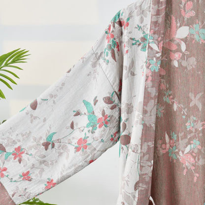 Peignoir de style kimono en gaze de coton à motif floral vintage - image 11