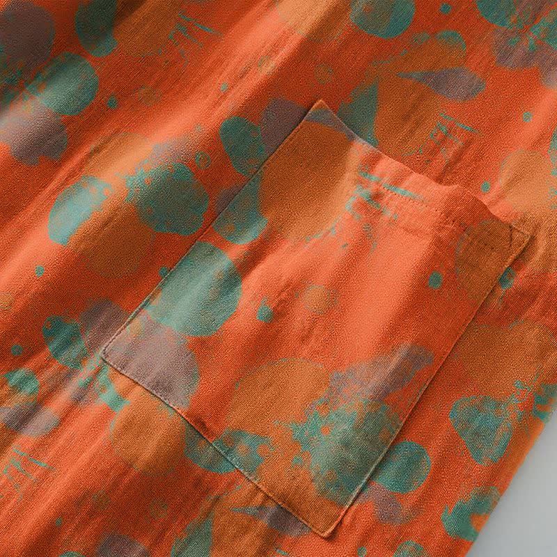 Peignoir de style kimono en gaze de coton à motifs floraux artistiques - image 5