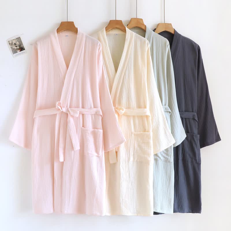 Peignoir minimaliste en coton pour lui et elle - image 1