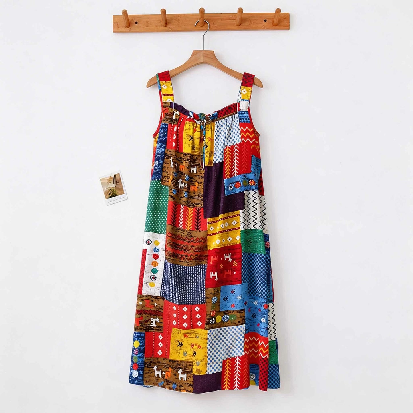 Chemise de nuit sans manches de style vintage à motifs variés - image 1