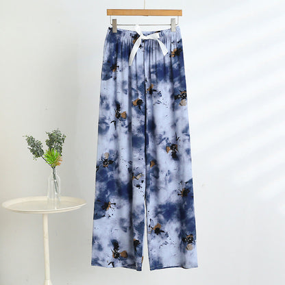 Ensemble pyjama en batik bleu composé d'un débardeur et d'un pantalon - image 5