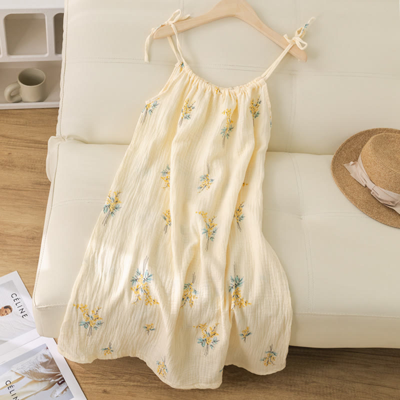 Chemise de nuit de style champêtre à motifs floraux - image 1