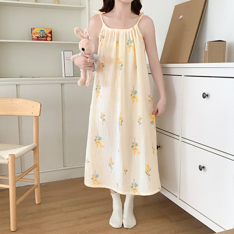 Chemise de nuit de style champêtre à motifs floraux - image 3