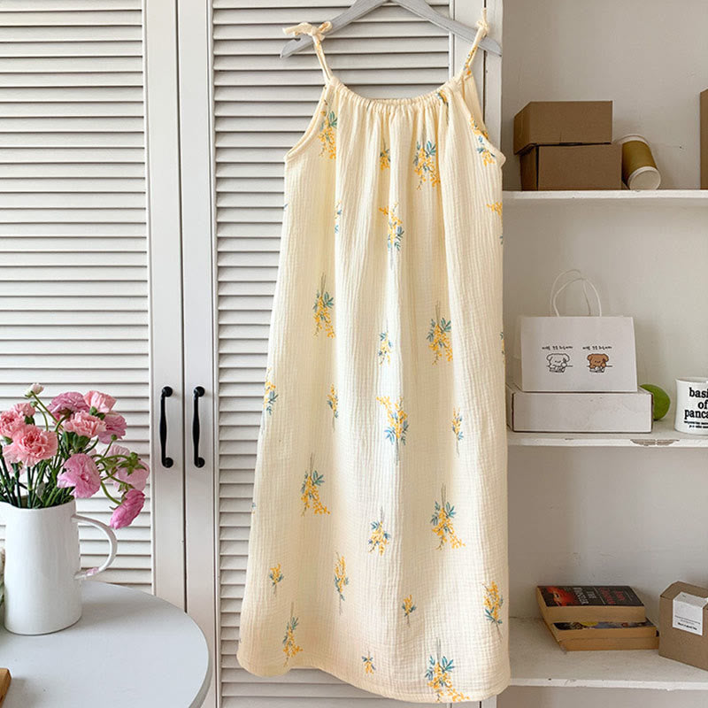 Chemise de nuit de style champêtre à motifs floraux - image 2