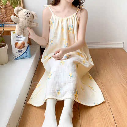 Chemise de nuit de style champêtre à motifs floraux - image 4