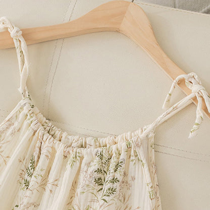 Chemise de nuit en coton à motif de feuilles champêtres fraîches - image 8