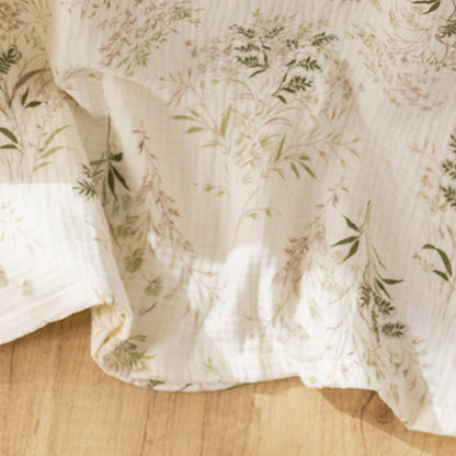 Chemise de nuit en coton à motif de feuilles champêtres fraîches - image 9