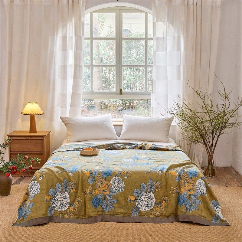 Couette jacquard rose en pur coton - image 1