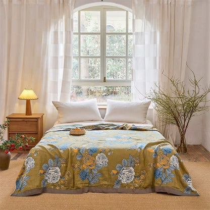 Couette jacquard rose en pur coton - image 1