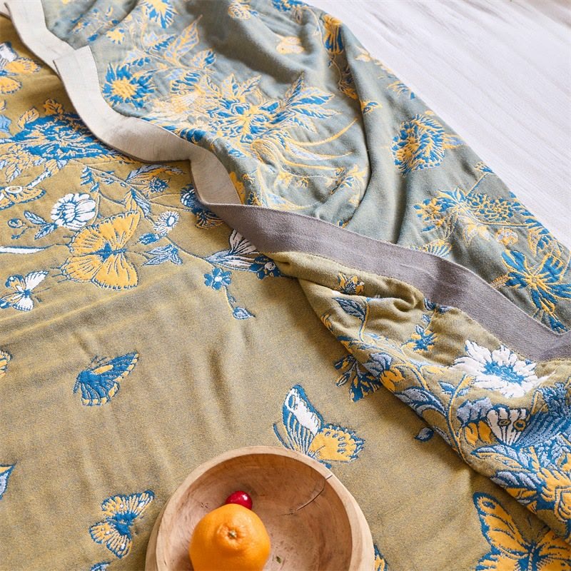 Couette en pur coton à motifs de papillons et de fleurs - image 4