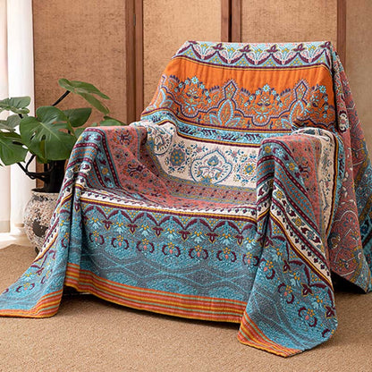 Couverture matelassée en coton à motif rayé rétro - image 2