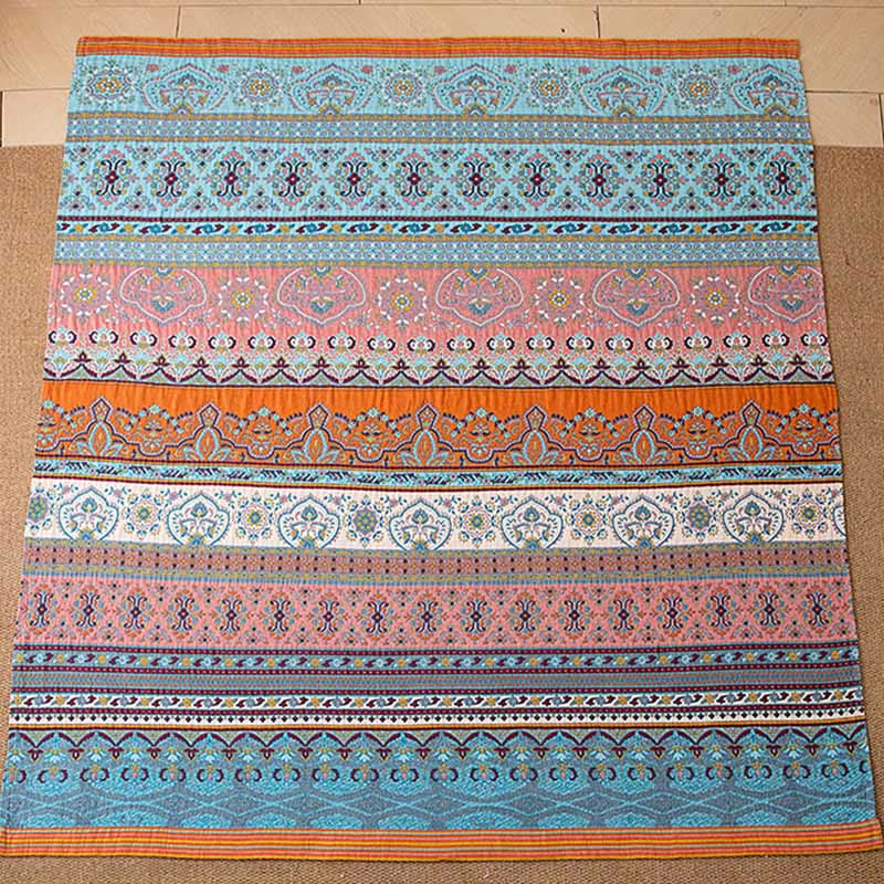 Couverture matelassée en coton à motif rayé rétro - image 5