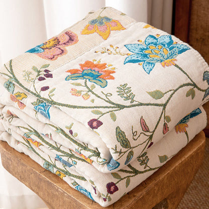 Couette en gaze de coton à motif floral - image 3
