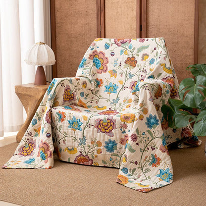 Couette en gaze de coton à motif floral - image 2