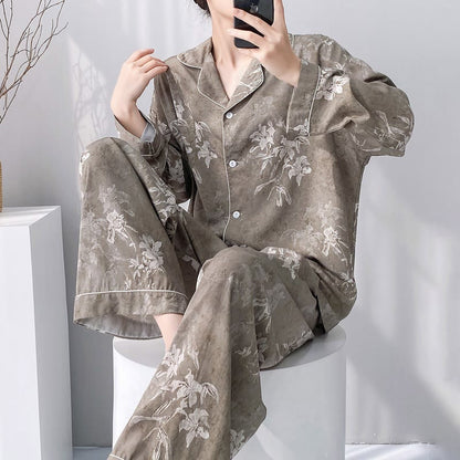 Ensemble pyjama élégant à motif lys - image 0