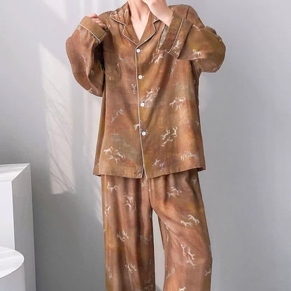 Ensemble pyjama vintage à motif cheval - image 1