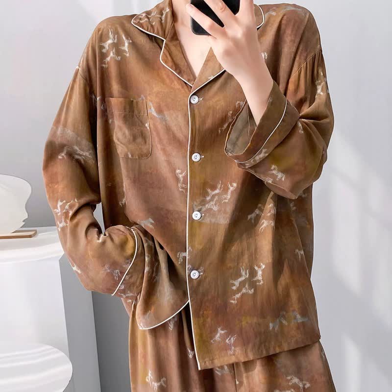 Ensemble pyjama vintage à motif cheval - image 2