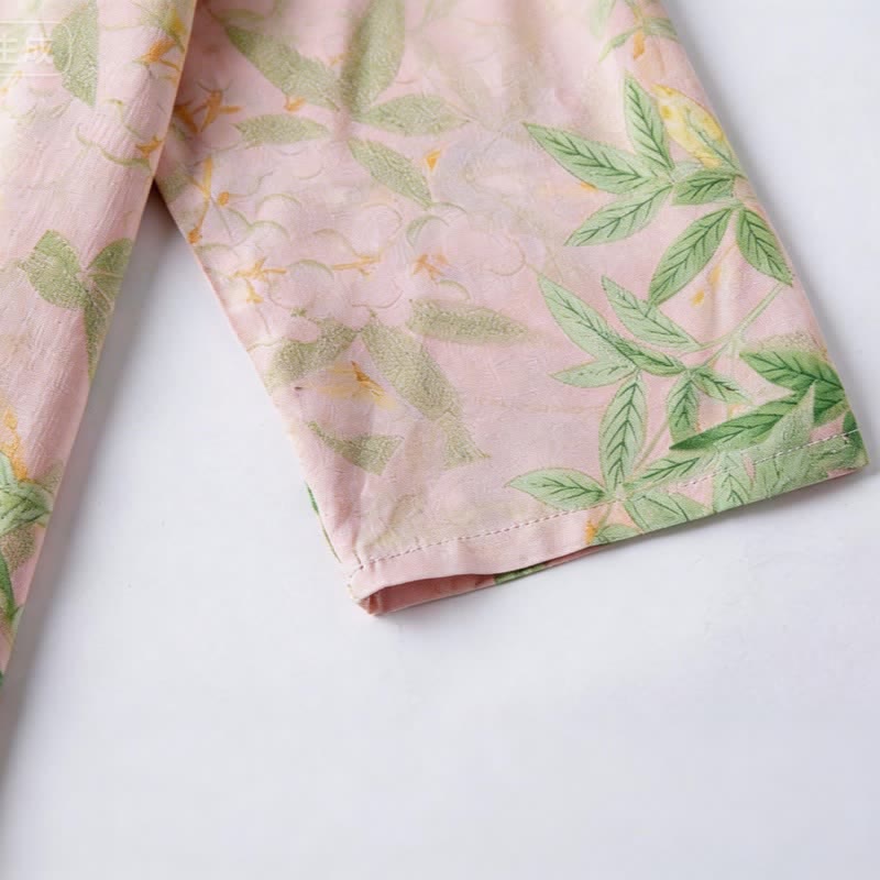 Ensemble pyjama à motifs floraux et de feuilles orientales - image 5