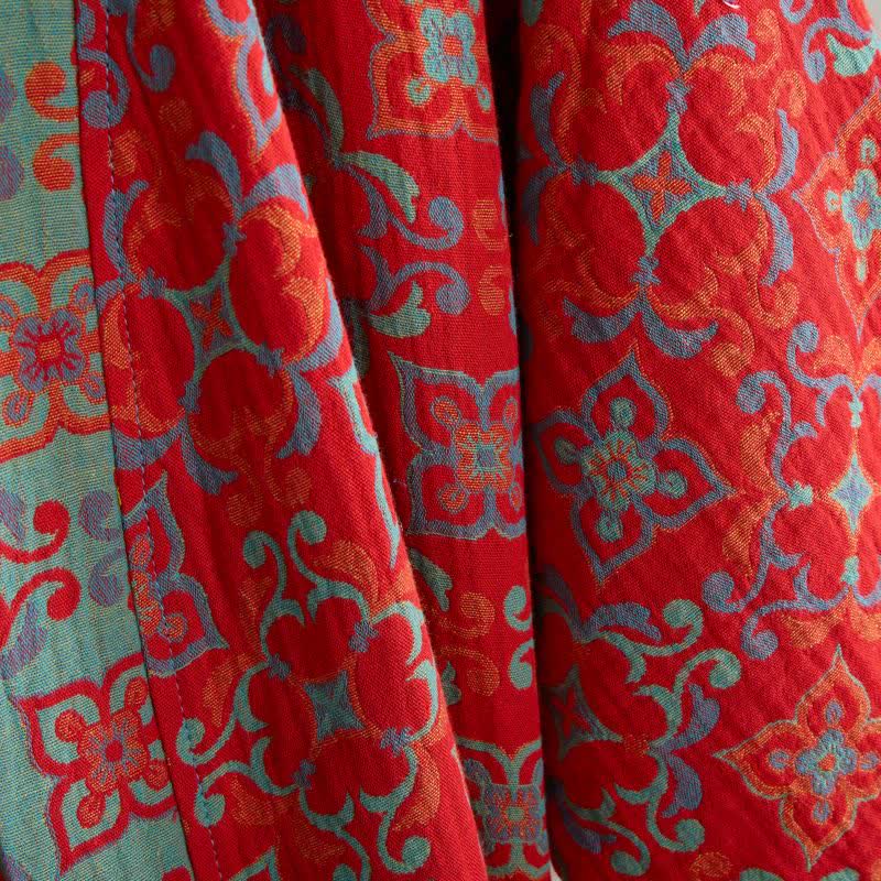 Peignoir en coton à manches courtes avec motif vintage - image 6
