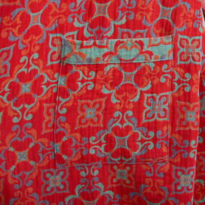 Peignoir en coton à manches courtes avec motif vintage - image 5