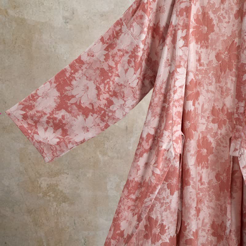 Kimono élégant en gaze de coton à motif floral - image 4