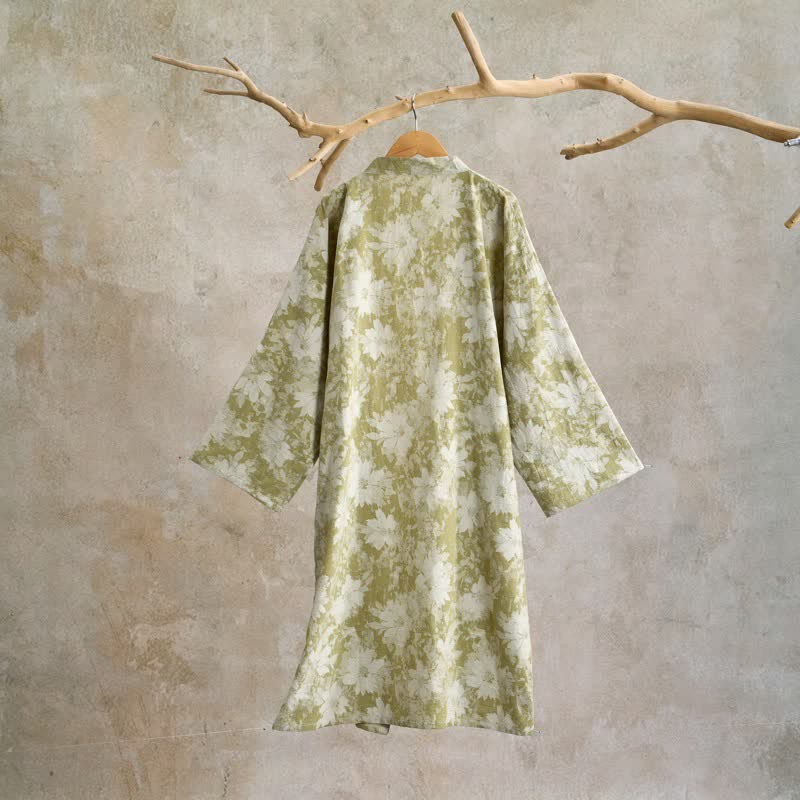 Kimono élégant en gaze de coton à motif floral - image 10