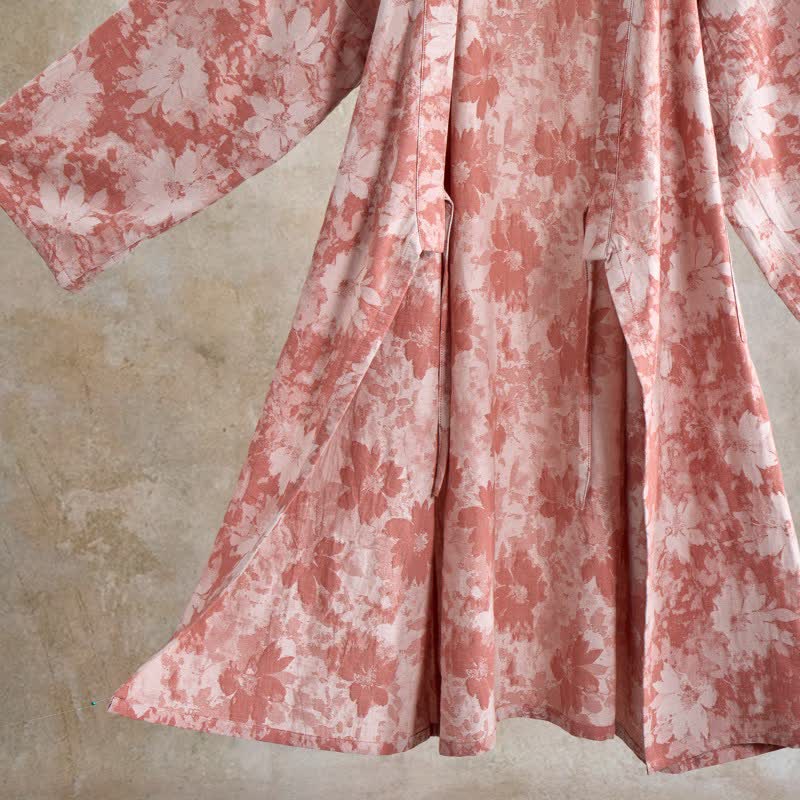 Kimono élégant en gaze de coton à motif floral - image 3