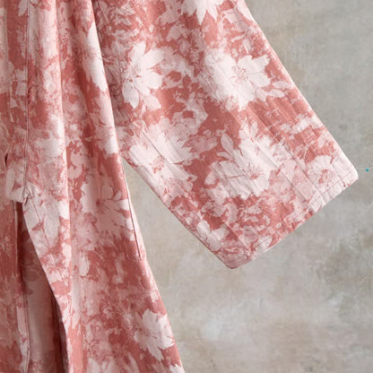 Kimono élégant en gaze de coton à motif floral - image 5
