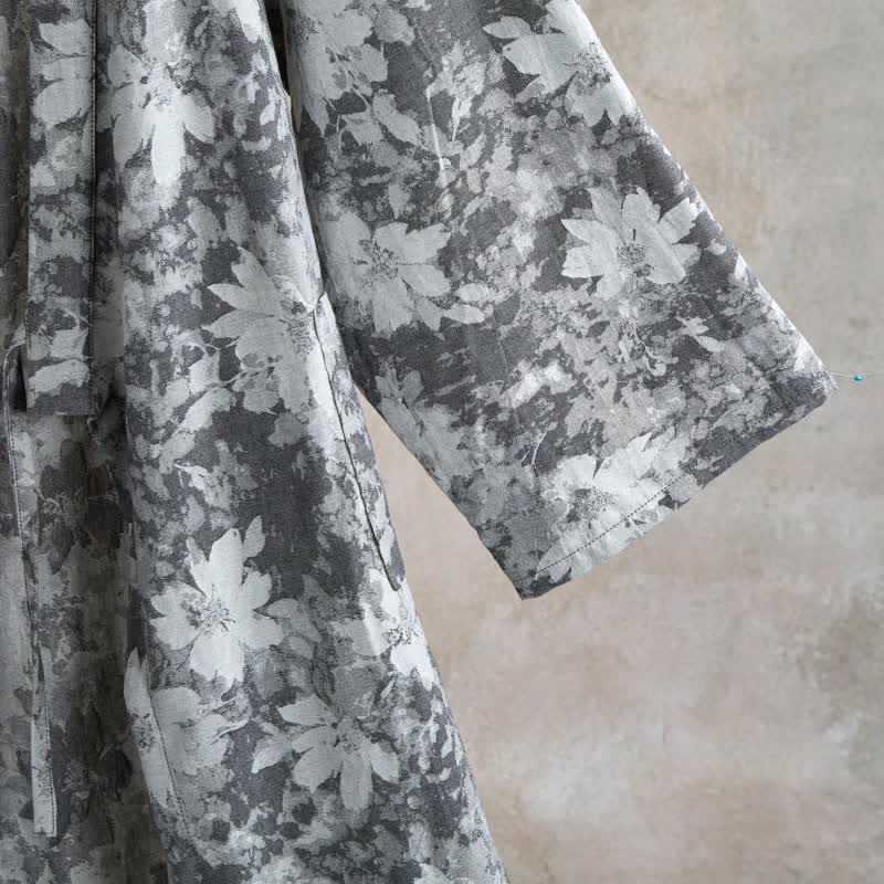 Kimono élégant en gaze de coton à motif floral - image 21