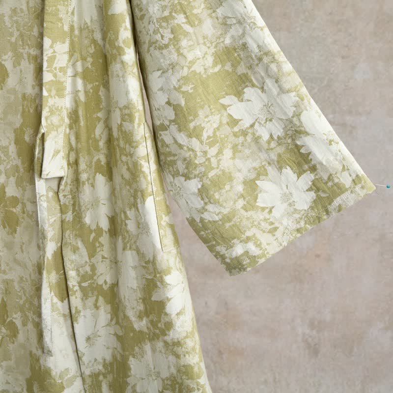 Kimono élégant en gaze de coton à motif floral - image 13