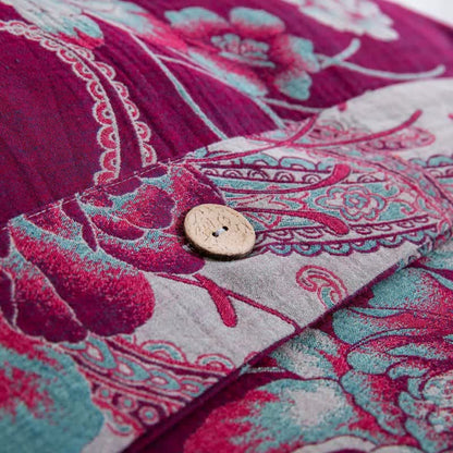 Parure de lit luxueuse en gaze de coton à motif pivoine (4 pièces) - image 3