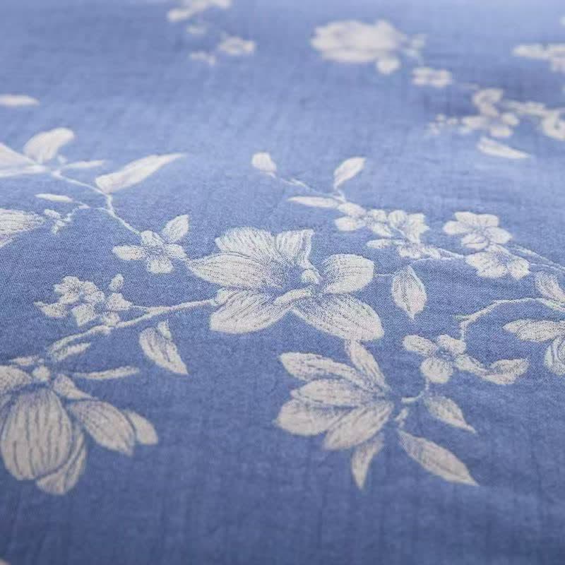 Parure de lit « Lys bleu » en gaze de coton (4 pièces) - image 4