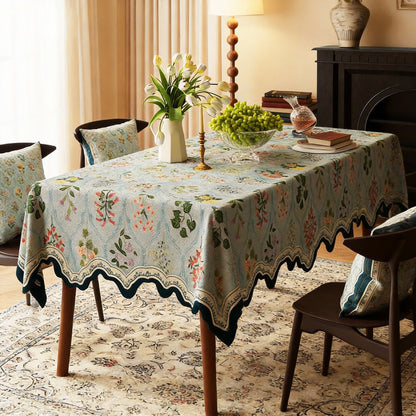Nappe à motif floral botanique et bordure ondulée - image 2