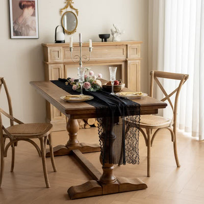 Chemin de table en dentelle jacquard florale - image 7