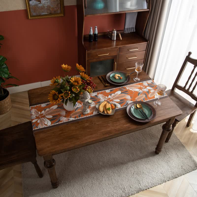 Chemin de table artistique à pompons en jacquard de maïs - image 3