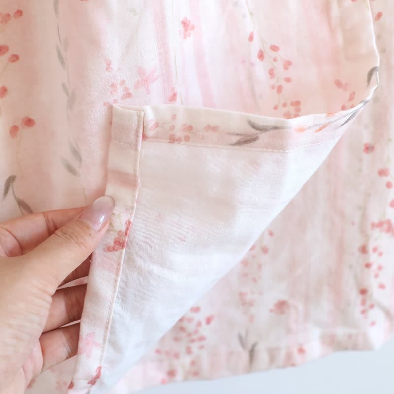 Chemise de nuit kimono en gaze de coton à petits motifs floraux - image 10