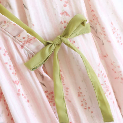 Chemise de nuit kimono en gaze de coton à petits motifs floraux - image 6