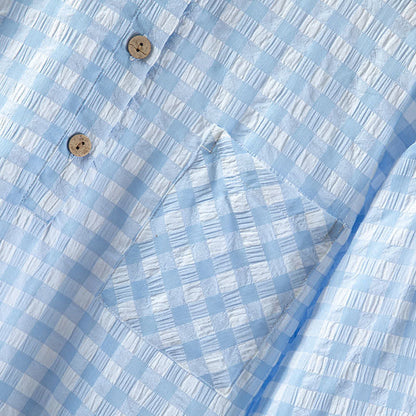 Chemise de nuit classique à carreaux en pur coton - image 13
